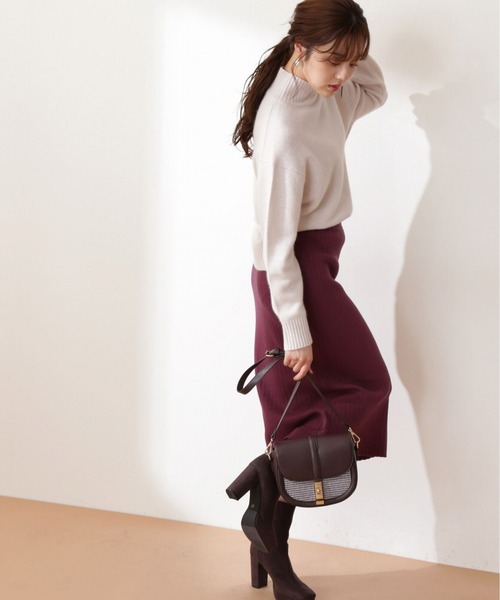 PROPORTION BODY DRESSING（プロポーションボディドレッシング）の「ランダムリブニットセットアップ / 1212240005（ワンピース・レディース・ブルー/ボルドー/ダークグレー・SMALL/MEDIUM）」の9枚目の写真