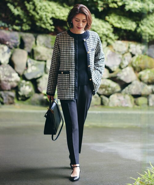 OPAQUE.CLIP（オペークドットクリップ）の「◆【ネオサーモ】ストレッチツイル イージーテーパードパンツ（その他パンツ・レディース・ブラック/グリーン/チャコールグレー/ライトグレー/パープル系/イエロー・36/40/38/42/34）」の12枚目の写真