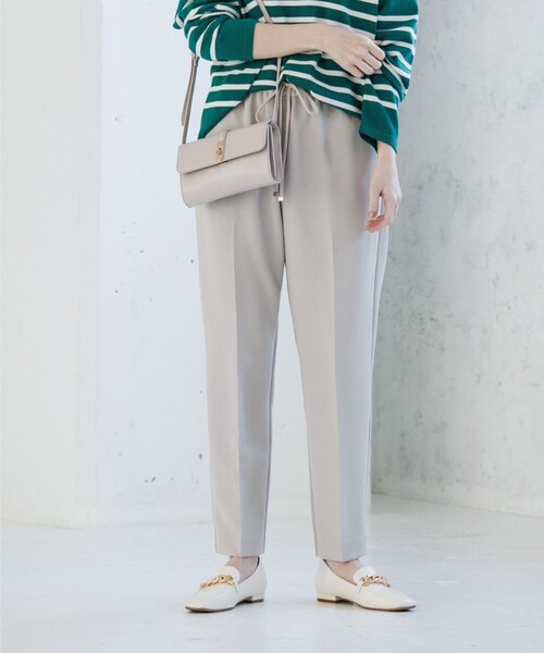 OPAQUE.CLIP（オペークドットクリップ）の「◆【ネオサーモ】ストレッチツイル イージーテーパードパンツ（その他パンツ・レディース・ブラック/グリーン/チャコールグレー/ライトグレー/パープル系/イエロー・36/40/38/42/34）」の8枚目の写真