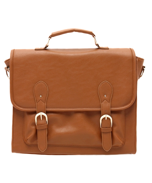 one after another NICE CLAUP（ワンアフターアナザーナイスクラップ）の「【non-no5月号掲載 ナイスクラップ】サッチェルバック（ショルダーバッグ・レディース・アイボリー/キャメル/ブラック・FREE）」の3枚目の写真