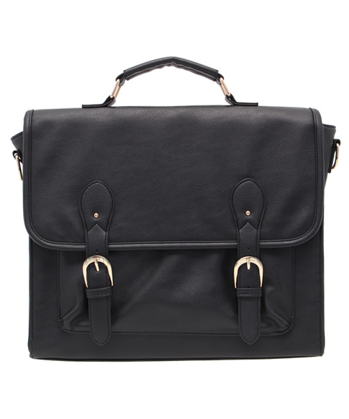 one after another NICE CLAUP（ワンアフターアナザーナイスクラップ）の「【non-no5月号掲載 ナイスクラップ】サッチェルバック（ショルダーバッグ・レディース・アイボリー/キャメル/ブラック・FREE）」の2枚目の写真