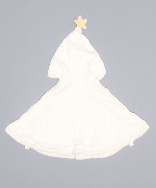 SLAP SLIP BABY(スラップスリップベビー)の「SLAPSLIPBABY/手袋パッチ星モチーフケーブル編み裏ボアマントベビー(50~90cm)(ポンチョ・キッズ・ピンク/オフホワイト・ONESIZE)」の20枚目の写真