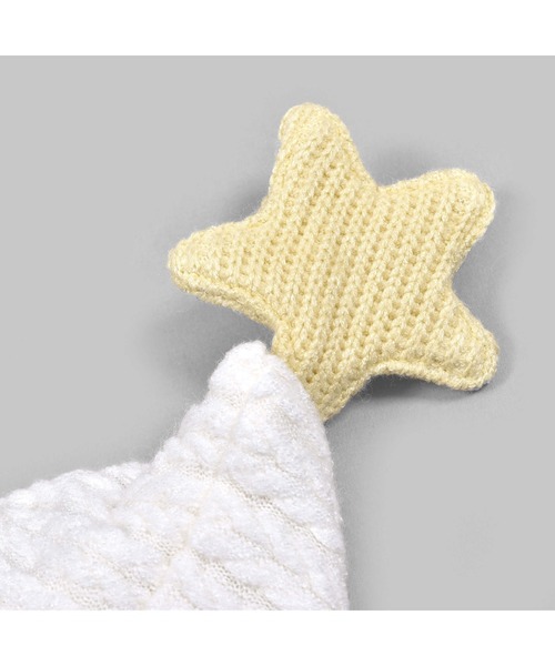 SLAP SLIP BABY(スラップスリップベビー)の「SLAPSLIPBABY/手袋パッチ星モチーフケーブル編み裏ボアマントベビー(50~90cm)(ポンチョ・キッズ・ピンク/オフホワイト・ONESIZE)」の22枚目の写真