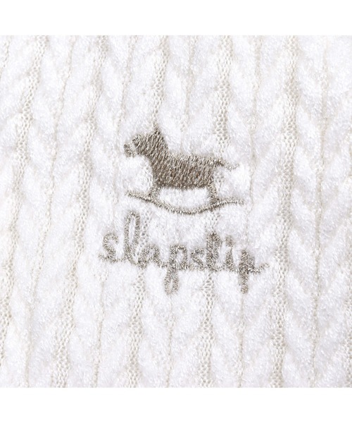 SLAP SLIP BABY(スラップスリップベビー)の「SLAPSLIPBABY/手袋パッチ星モチーフケーブル編み裏ボアマントベビー(50~90cm)(ポンチョ・キッズ・ピンク/オフホワイト・ONESIZE)」の16枚目の写真