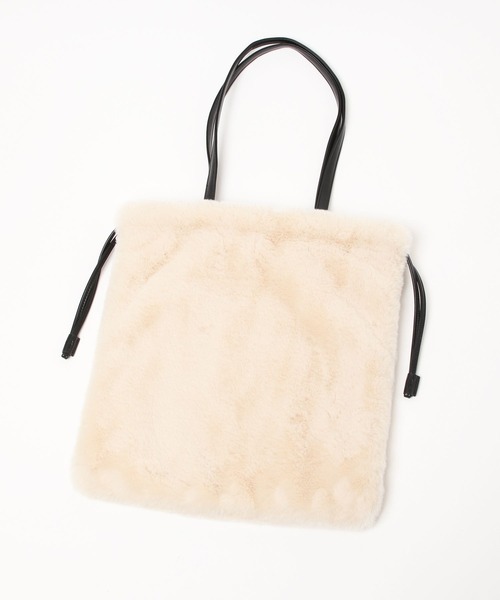 GLOBAL WORK（グローバルワーク）の「2WAYファー巾着バッグ