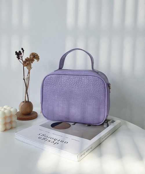 AS KNOW AS plus(アズノゥアズプラス)の「♪アレグロ ワンハンドル スクエアバッグ(ハンドバッグ・レディース・ブラック/ブラウン/グリーン/パープル/ピンク・FREE)」の4枚目の写真