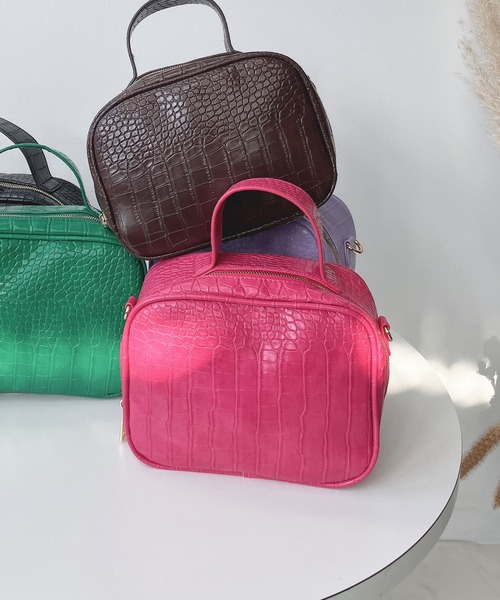 AS KNOW AS plus(アズノゥアズプラス)の「♪アレグロ ワンハンドル スクエアバッグ(ハンドバッグ・レディース・ブラック/ブラウン/グリーン/パープル/ピンク・FREE)」の5枚目の写真