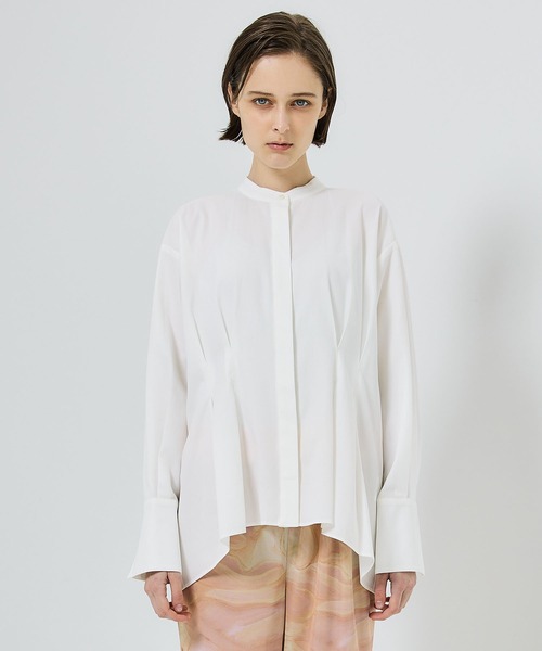 city（シティ）の「【CITY】ウエストタックオーバーシャツ（シャツ/ブラウス・レディース・ホワイト/ネイビー/カーキ・FREE）」の21枚目の写真