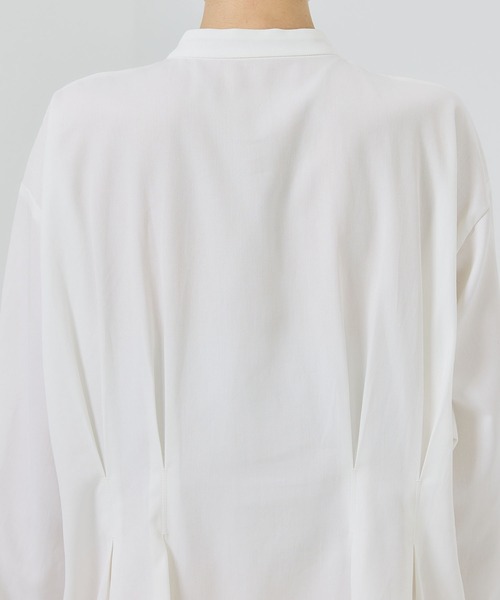 city（シティ）の「【CITY】ウエストタックオーバーシャツ（シャツ/ブラウス・レディース・ホワイト/ネイビー/カーキ・FREE）」の16枚目の写真