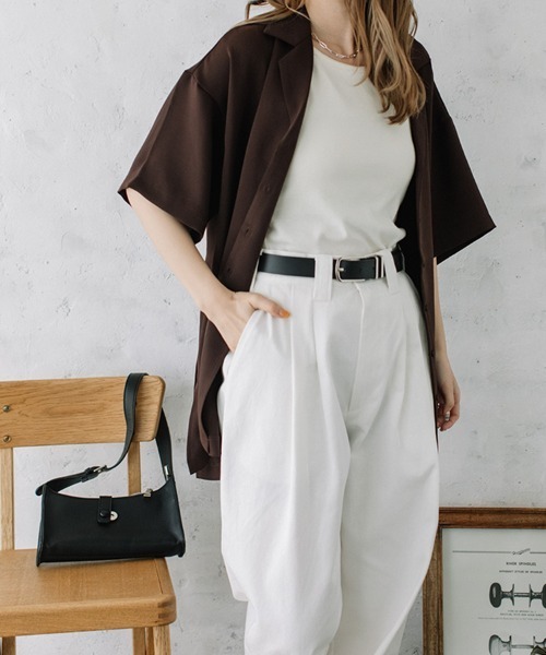 新品未使用!!DOCUS Haraken 半袖シャツ ブラック×ベージュ XL 00's Natural Issue S/S オープンカラーシャツ 