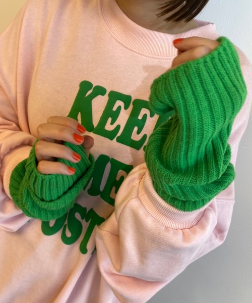 WEGO(ウィゴー)の「WEGO/モチモチ2WAYカバー(アームカバー・レディース・イエロー/アイボリー/ピンク/グリーン/ブルー/ブラック/オレンジ/その他1/グリーン系その他/ブルー系その他・FREE)」の4枚目の写真