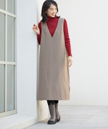 SHOO・LA・RUE | 体系カバーも叶う！ウール調深Vネックジャンドレ(スカート)