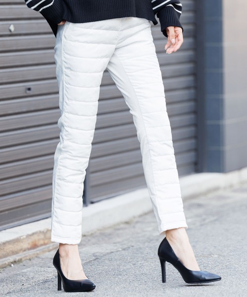 mili an deni(ミリアンデニ)の「中綿キルティングパンツ(その他パンツ・レディース・ベージュ/ブラック/ネイビー/オフホワイト・L/M)」の2枚目の写真