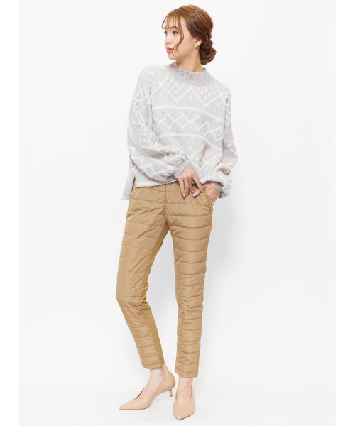 mili an deni(ミリアンデニ)の「中綿キルティングパンツ(その他パンツ・レディース・ベージュ/ブラック/ネイビー/オフホワイト・L/M)」の12枚目の写真