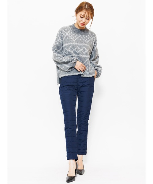 mili an deni(ミリアンデニ)の「中綿キルティングパンツ(その他パンツ・レディース・ベージュ/ブラック/ネイビー/オフホワイト・L/M)」の15枚目の写真