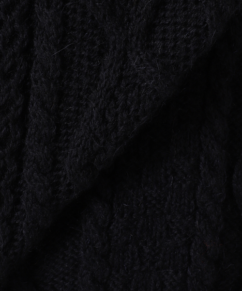 Oldderby Knitwear(オールダービーニットウェア)の「【Oldderby Knitwear/オールドダービーニットウェア】スキッパーアランニット(ニット/セーター・レディース・ネイビー/ブラウン・38)」の6枚目の写真