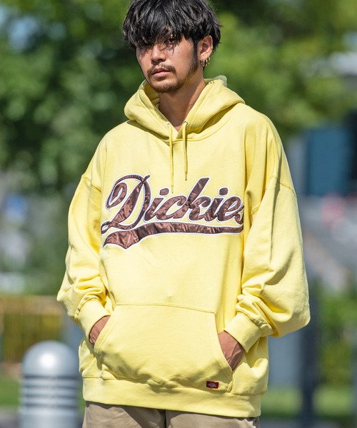 Dickies(ディッキーズ)の「『Dickies/ディッキーズ』カレッジロゴ裏毛プルオーバーパーカー(パーカー・メンズ・グリーン/ブラック/ライトグレー/ネイビー/スミクロ/ブルー/イエロー/グレイッシュベージュ・M/L)」の8枚目の写真