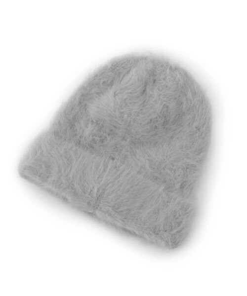 ITS'DEMO（イッツデモ）の「【ふんわりとカワイイ】シャギーリブワッチ（ニットキャップ/ビーニー・レディース・グレー/アイボリー・00）」の4枚目の写真