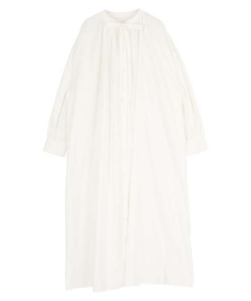 titivate（ティティベイト）の「ﾎﾞｳﾀｲﾘﾎﾞﾝﾎﾞﾘｭｰﾑｼｬﾂﾜﾝﾋﾟｰｽ（シャツワンピース・レディース・ラベンダー/オフホワイト/ブラック・S/M）」の4枚目の写真