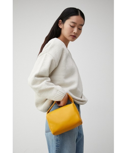 AZUL by moussy（アズールバイマウジー）の「ONE HANDLE BOX BAG/ワンハンドルボックスバッグ（ハンドバッグ・レディース・イエロー/ブラック/アイボリー・FREE）」の10枚目の写真