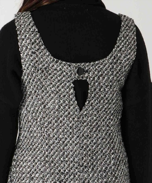 REDYAZEL(レディアゼル)の「ツイードミニジャンスカ(ジャンパースカート・レディース・ブラック/チャコールグレー/ライトグレー・MEDIUM/SMALL)」の18枚目の写真