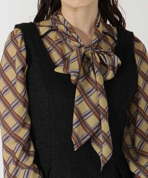 REDYAZEL(レディアゼル)の「ツイードミニジャンスカ(ジャンパースカート・レディース・ブラック/チャコールグレー/ライトグレー・MEDIUM/SMALL)」の9枚目の写真