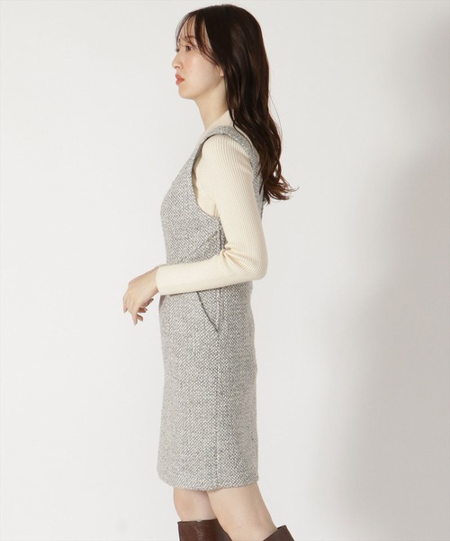 REDYAZEL(レディアゼル)の「ツイードミニジャンスカ(ジャンパースカート・レディース・ブラック/チャコールグレー/ライトグレー・MEDIUM/SMALL)」の22枚目の写真