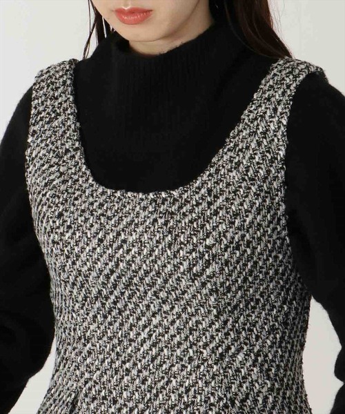 REDYAZEL(レディアゼル)の「ツイードミニジャンスカ(ジャンパースカート・レディース・ブラック/チャコールグレー/ライトグレー・MEDIUM/SMALL)」の16枚目の写真