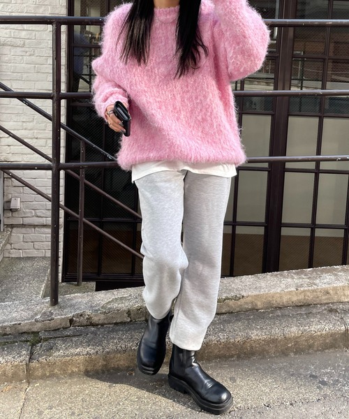 セール】【WEB限定】畦シャギービッグニット《ユニセックス》（ニット