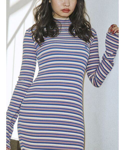 jouetie(ジュエティ)の「テレコマーメイドワンピース(ワンピース・レディース・オレンジ/ブラック/ブルー・MEDIUM)」の6枚目の写真