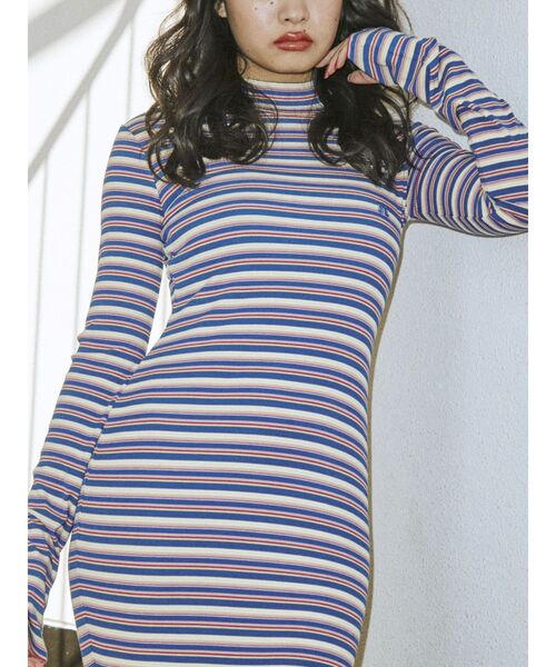 jouetie(ジュエティ)の「テレコマーメイドワンピース(ワンピース・レディース・オレンジ/ブラック/ブルー・MEDIUM)」の7枚目の写真