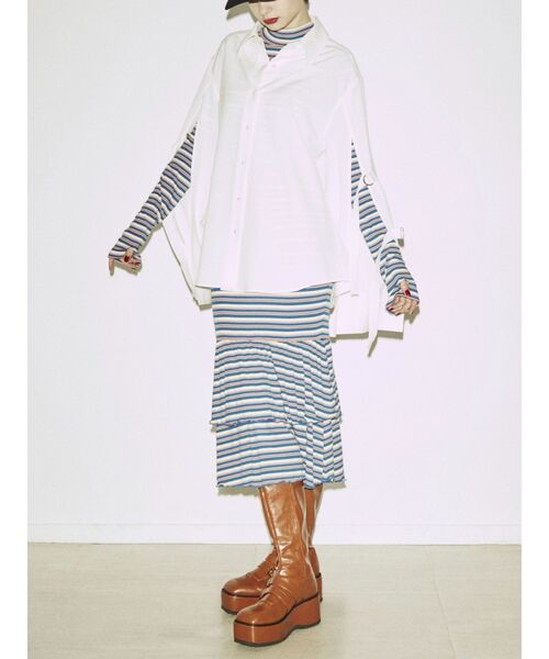 jouetie(ジュエティ)の「テレコマーメイドワンピース(ワンピース・レディース・オレンジ/ブラック/ブルー・MEDIUM)」の21枚目の写真