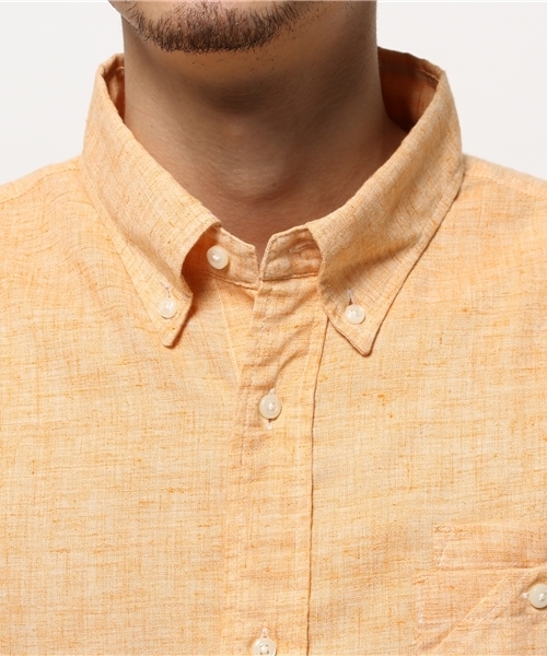 OUTLET(アウトレット)の「【CIAOPANIC TYPY】麻ポリボタンダウンシャツ(シャツ/ブラウス・メンズ・イエロー・MEDIUM/LARGE/SMALL)」の5枚目の写真