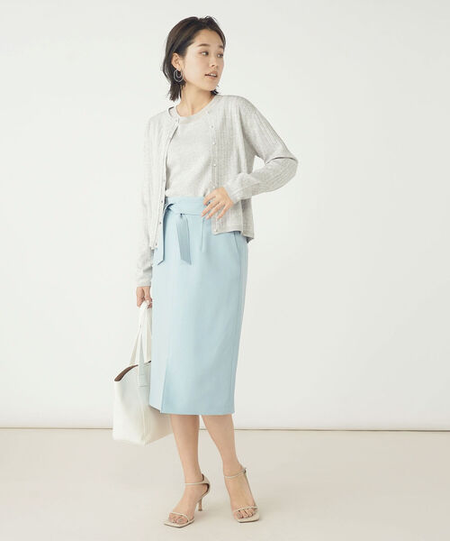 NOLLEY’S Sophi ダブルクロスリボン付きタイトスカート NOLLEY'S Sophi（ノーリーズソフィ）の「◇【WEB限定カラーあり