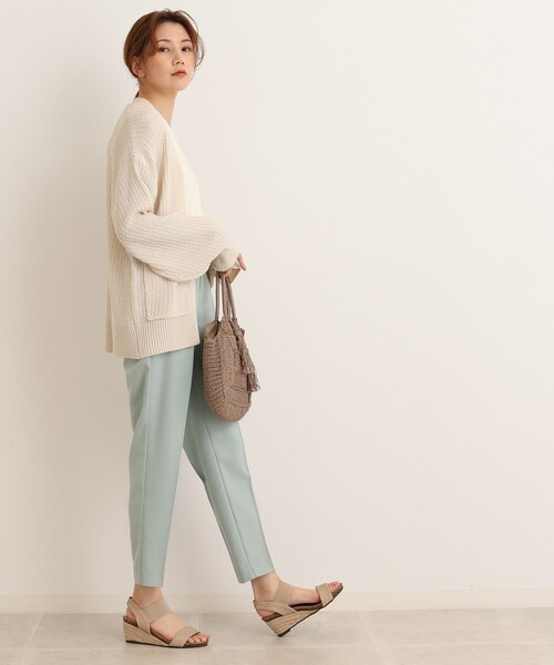 SHOO・LA・RUE(シューラルー)の「◆【シンプルだから使いやすい】リネンタッチ変わり編み地柄カーディガン(カーディガン/ボレロ・レディース・ベージュ/ライトグリーン/ピンク系/アイボリー/チャコールグレー/ブルー・00)」の17枚目の写真