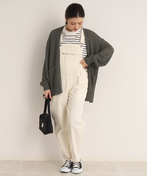 SHOO・LA・RUE(シューラルー)の「◆【シンプルだから使いやすい】リネンタッチ変わり編み地柄カーディガン(カーディガン/ボレロ・レディース・ベージュ/ライトグリーン/ピンク系/アイボリー/チャコールグレー/ブルー・00)」の22枚目の写真