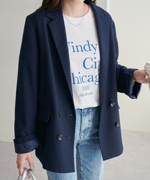 DISCOAT | Wブレストテーラードジャケット(テーラードジャケット)