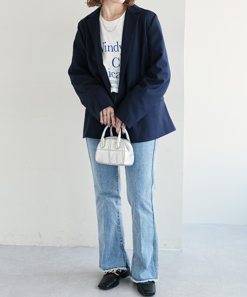 DISCOAT(ディスコート)の「Wブレストテーラードジャケット(テーラードジャケット・レディース・ミント/ネイビー・MEDIUM/LARGE)」の18枚目の写真