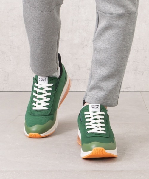 CEDAR CREST（セダークレスト ）の「スパットシューズ（エア入りソールタイプ）防水 手を使わずに履ける 【24.5cm～28.0cm】（スニーカー・メンズ・ブラック/ネイビー/ブラック×ホワイト/グリーン/ホワイト×ブラック/ライトグレー/マルチ/ブルー・24.5cm/25.0cm/25.5cm/26.0cm/26.5cm/27.0cm/27.5cm/28.0cm）」の6枚目の写真