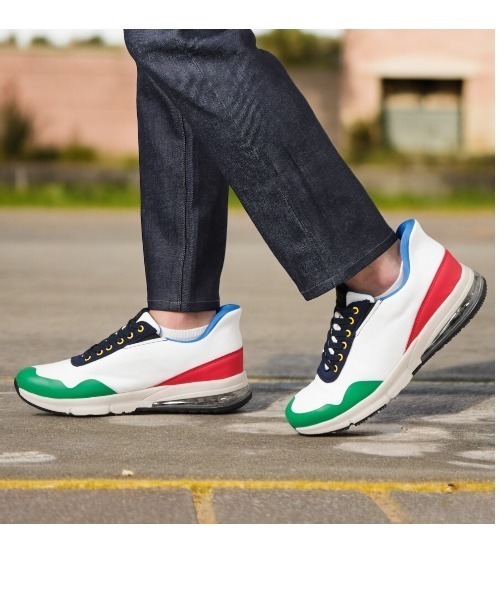 CEDAR CREST（セダークレスト ）の「スパットシューズ（エア入りソールタイプ）防水 手を使わずに履ける 【24.5cm～28.0cm】（スニーカー・メンズ・ブラック/ネイビー/ブラック×ホワイト/グリーン/ホワイト×ブラック/ライトグレー/マルチ/ブルー・24.5cm/25.0cm/25.5cm/26.0cm/26.5cm/27.0cm/27.5cm/28.0cm）」の14枚目の写真