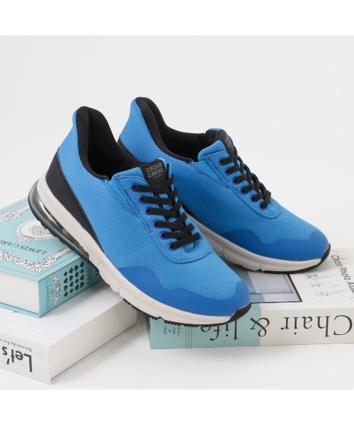 CEDAR CREST（セダークレスト ）の「スパットシューズ（エア入りソールタイプ）防水 手を使わずに履ける 【24.5cm～28.0cm】（スニーカー・メンズ・ブラック/ネイビー/ブラック×ホワイト/グリーン/ホワイト×ブラック/ライトグレー/マルチ/ブルー・24.5cm/25.0cm/25.5cm/26.0cm/26.5cm/27.0cm/27.5cm/28.0cm）」の21枚目の写真