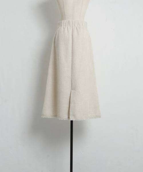 tocco closet（トッコ　クローゼット）の「裾フリンジツイードナローフレアスカート（スカート・レディース・ブラック/サックスブルー/アイボリー・M）」の18枚目の写真