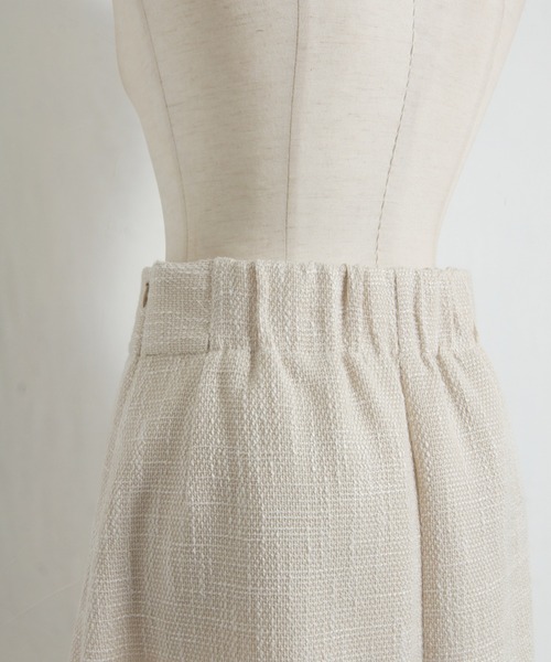 tocco closet（トッコ　クローゼット）の「裾フリンジツイードナローフレアスカート（スカート・レディース・ブラック/サックスブルー/アイボリー・M）」の6枚目の写真