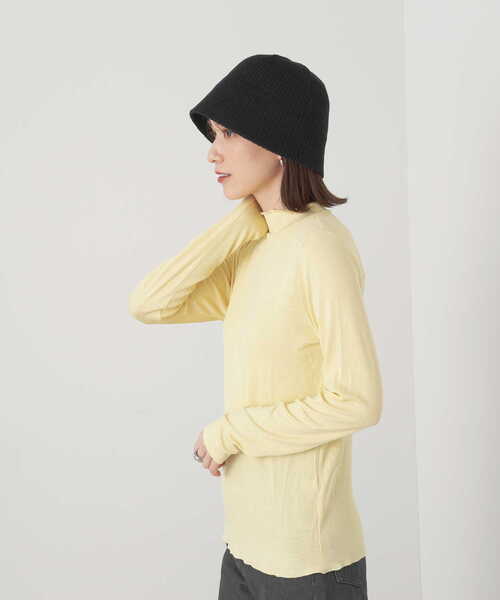 N.（N. Natural Beauty Basic）（エヌエヌナチュラルビューティーベーシック）の「◆ボトルネックカットソー（Tシャツ/カットソー・レディース・ブラック/オフホワイト/イエロー・MEDIUM）」の21枚目の写真