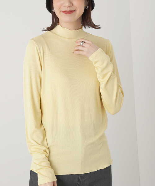 N.（N. Natural Beauty Basic）（エヌエヌナチュラルビューティーベーシック）の「◆ボトルネックカットソー（Tシャツ/カットソー・レディース・ブラック/オフホワイト/イエロー・MEDIUM）」の19枚目の写真