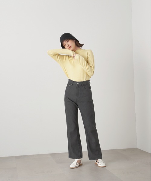 N.（N. Natural Beauty Basic）（エヌエヌナチュラルビューティーベーシック）の「◆ボトルネックカットソー（Tシャツ/カットソー・レディース・ブラック/オフホワイト/イエロー・MEDIUM）」の11枚目の写真