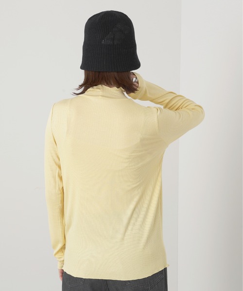 N.（N. Natural Beauty Basic）（エヌエヌナチュラルビューティーベーシック）の「◆ボトルネックカットソー（Tシャツ/カットソー・レディース・ブラック/オフホワイト/イエロー・MEDIUM）」の5枚目の写真