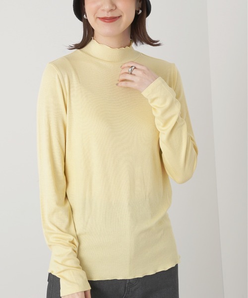 N.（N. Natural Beauty Basic）（エヌエヌナチュラルビューティーベーシック）の「◆ボトルネックカットソー（Tシャツ/カットソー・レディース・ブラック/オフホワイト/イエロー・MEDIUM）」の13枚目の写真