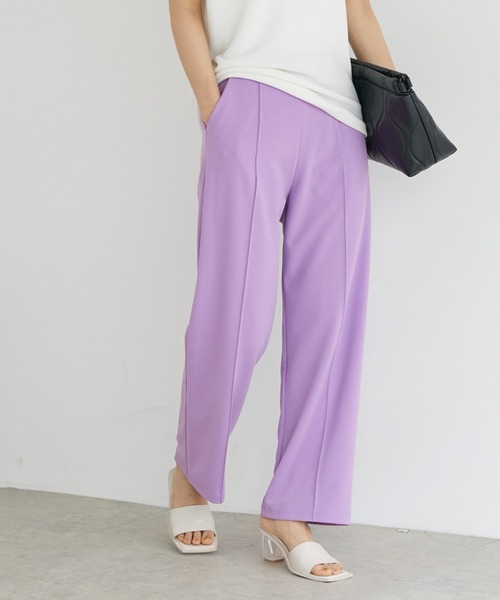 Doux archives（ドゥアルシーヴ）の「カラージョーゼットパンツ（その他パンツ・レディース・ブラック/グレー/ブルー/ラベンダー・FREE）」の4枚目の写真