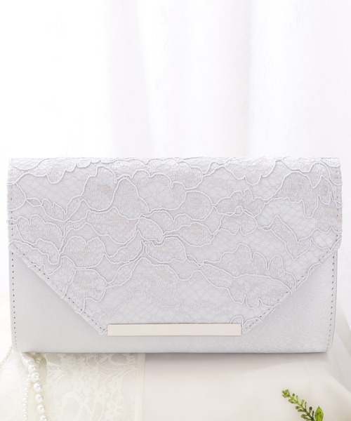 Lace Ladies(レースレディース)の「フラワーレースクラッチバッグ(クラッチバッグ・レディース・ブラック/シルバー/ベージュ・FREE)」の3枚目の写真